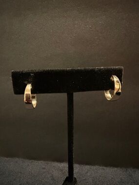 Avon Gold-Tone Clip On Hoop Earrings